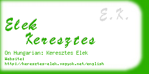 elek keresztes business card